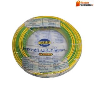 Hes Nya Kablo 1,5 Mm Sarıyeşil (H07z1-U) Halojen Free